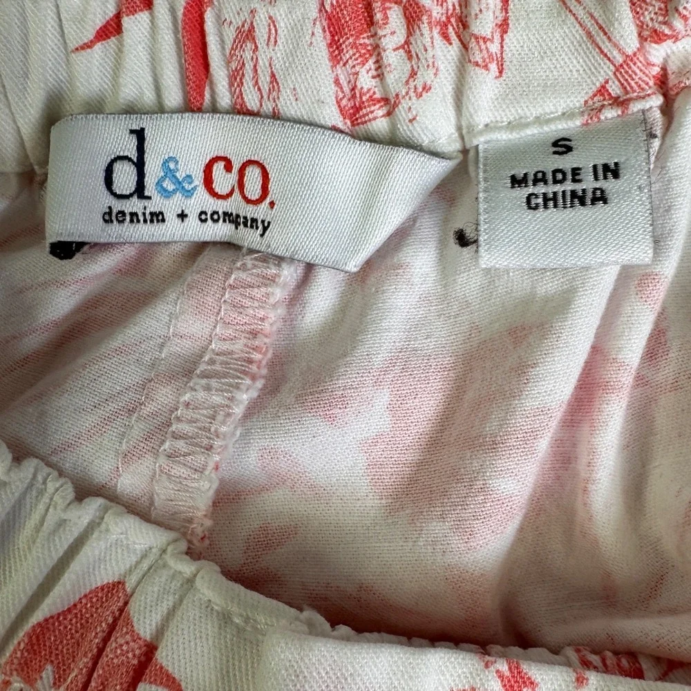 D &Co Vintage Style Wrap Skort Womens‎ S Toile Floral Cotton Blend Summer Picnic